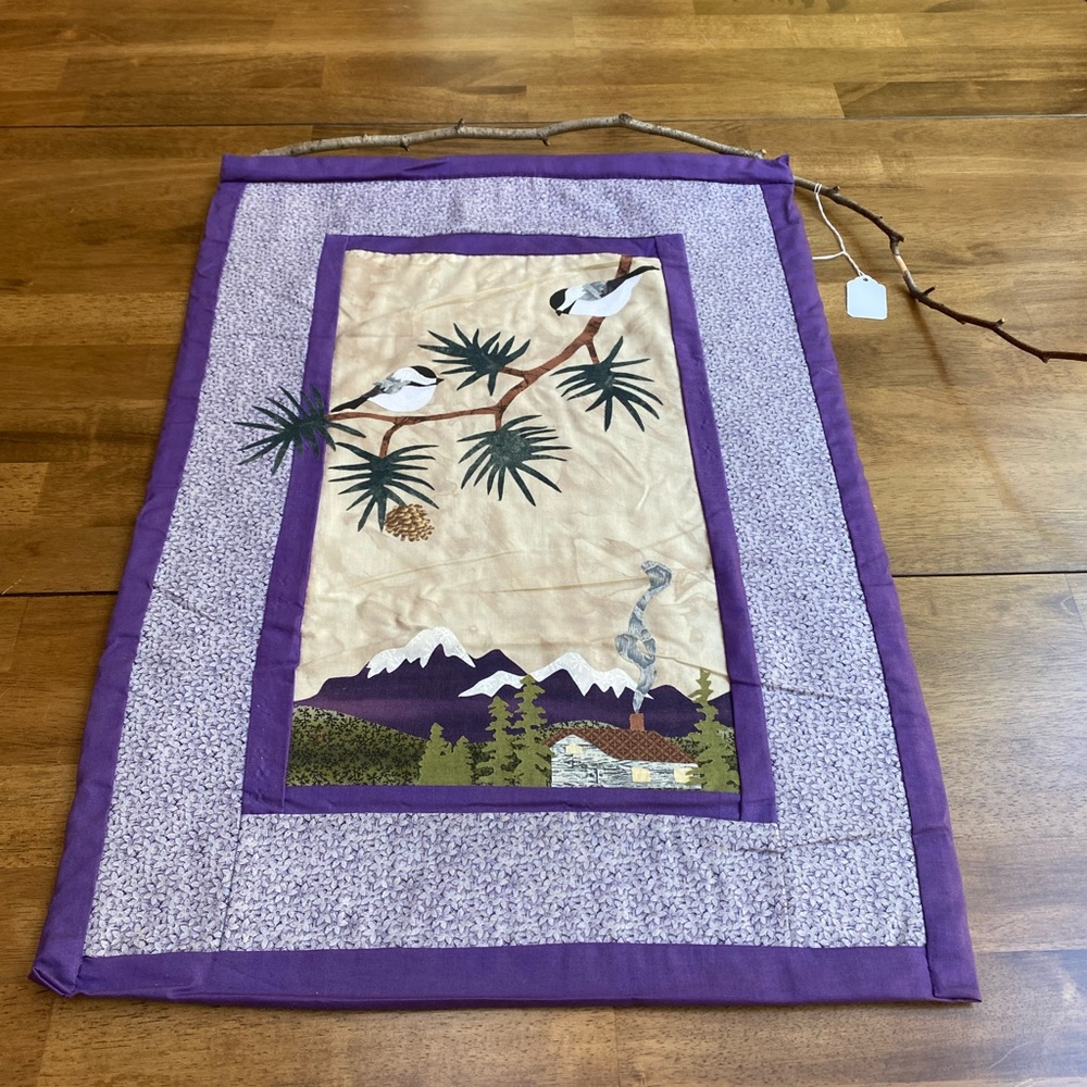 Hand Made Chickadee Wall Hanging